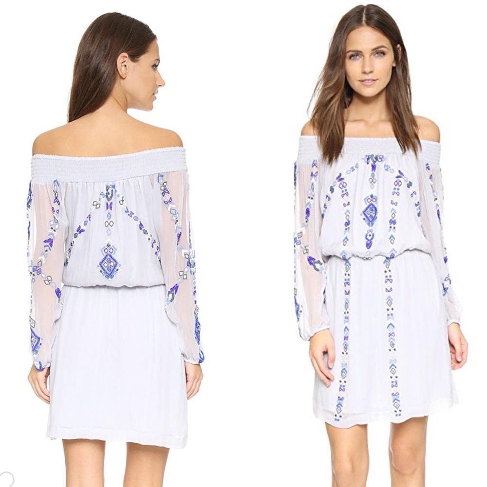 P A R K E R : “Lilac” Beaded Off-Shoulder Dress - Picture 8 of 8